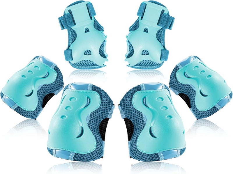 Bosoner Kids/Youth Knee Pad Elbow Pads Guards Protective Gear Set for Roller Skates Cycling BMX Bike Skateboard Inline Skatings Scooter Riding Sports - Image 1